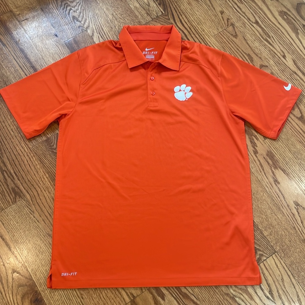 Men’s Clemson Tigers Nike Dri-Fit Polo Shirt. Size Medium. New Without Tags.